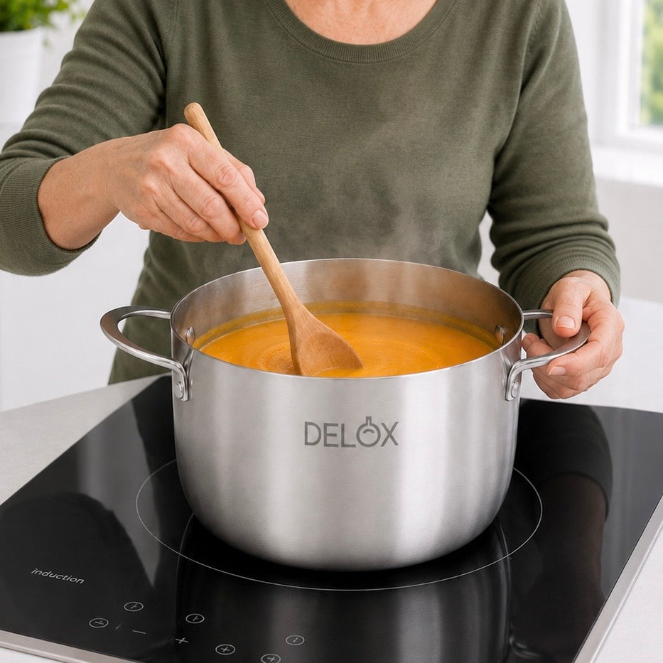 Batterie de Cuisine Inox DELOX Premium – Manche Amovible